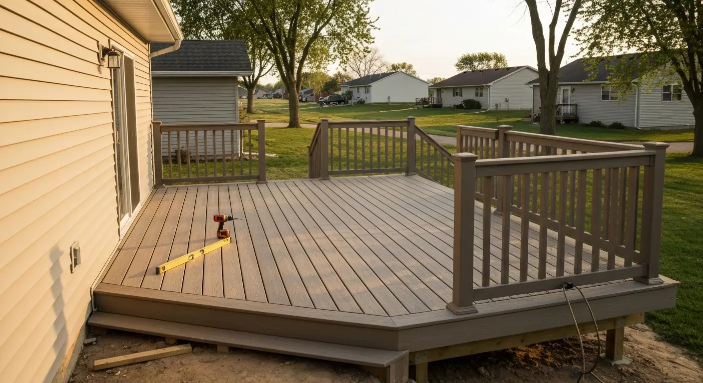 Deck project on a residential property