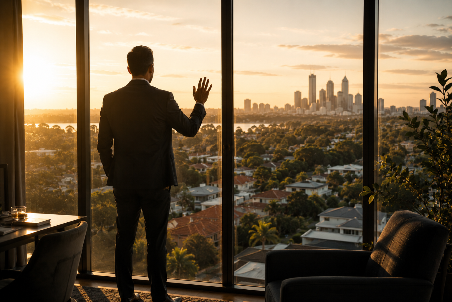 Buyers agent Perth looking over residential neighbourhood representing long term property investment strategy and foundation for wealth building