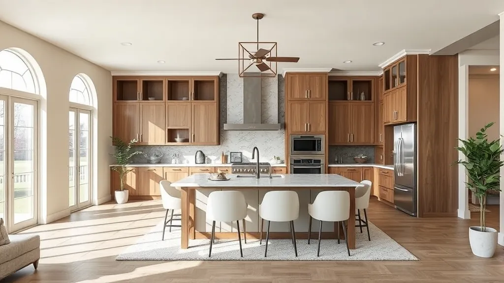 Home Remodeling in Barton Hills TX showcasing a modern kitchen and open living space design.