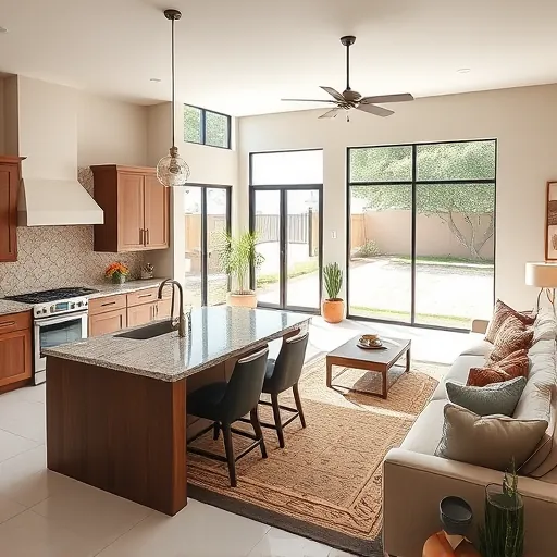 Modern kitchen remodel in Sweetwater TX featuring sleek cabinetry, polished granite, and inviting open layout with stylish decor.