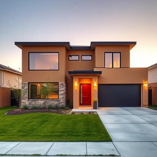 Home remodeling project in Austin, TX showcasing modern design and impeccable finishes in an empty space.