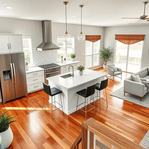 Modern kitchen in Circle C Ranch TX with quartz countertops, stainless steel appliances, and elegant cabinetry.