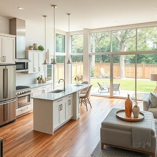 Home remodeling in Austin TX showcasing a modern living space with elegant design and stylish furnishings.