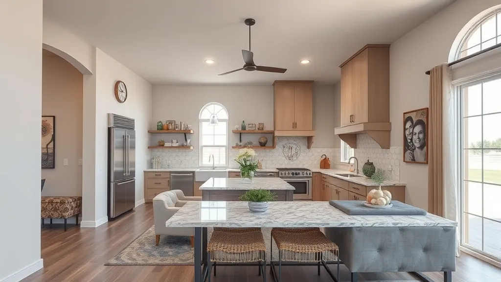 Home Remodeling in Manchaca, TX showcasing a beautiful kitchen renovation with modern design elements.