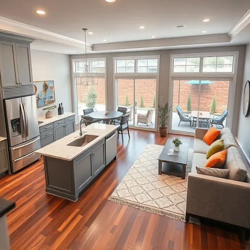 Completed home remodeling in Circle C Ranch TX featuring an open-concept living space with modern finishes and natural light.