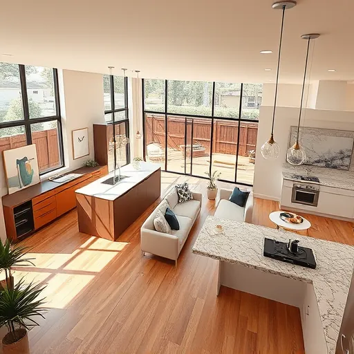 Home remodeling project in Austin, TX featuring a stylish living room with modern decor and elegant furnishings