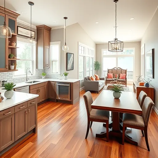Elegant modern kitchen remodel in Circle C Ranch TX with sleek countertops, cabinetry, high-end appliances, and natural light.