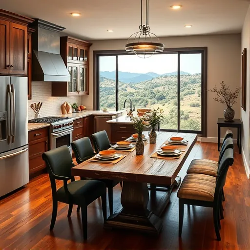 Modern kitchen remodel in Driftwood TX features sleek cabinetry, granite countertops, and warm earthy tones with Texas Hill Country view.