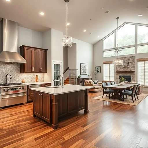 Stunning kitchen remodel in Lost Creek TX with quartz countertops, stainless steel appliances, custom cabinetry, and elegant lighting.