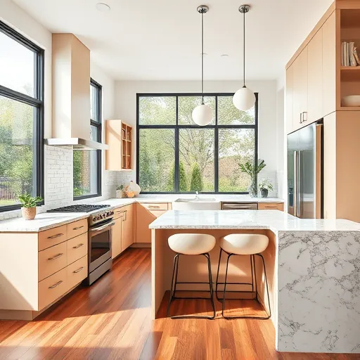 Modern kitchen remodel in Brentwood TX with sleek cabinetry, granite countertops, and elegant subway tile backsplash.