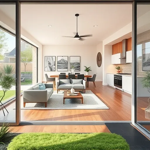 Completed home remodeling interior in Austin TX showcasing modern design and stylish finishes. Bright and inviting space.