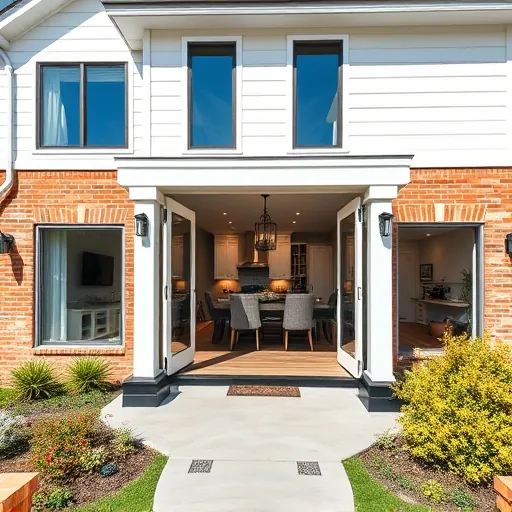 Home remodeling project in Mueller TX featuring elegant design, lovely landscaping, welcoming porch, and modern interior.
