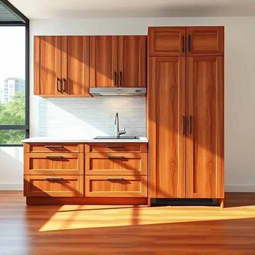 Refurbished kitchen cabinets in Austin with flawless wood finishes, sleek hardware, modern backsplash, and natural light.