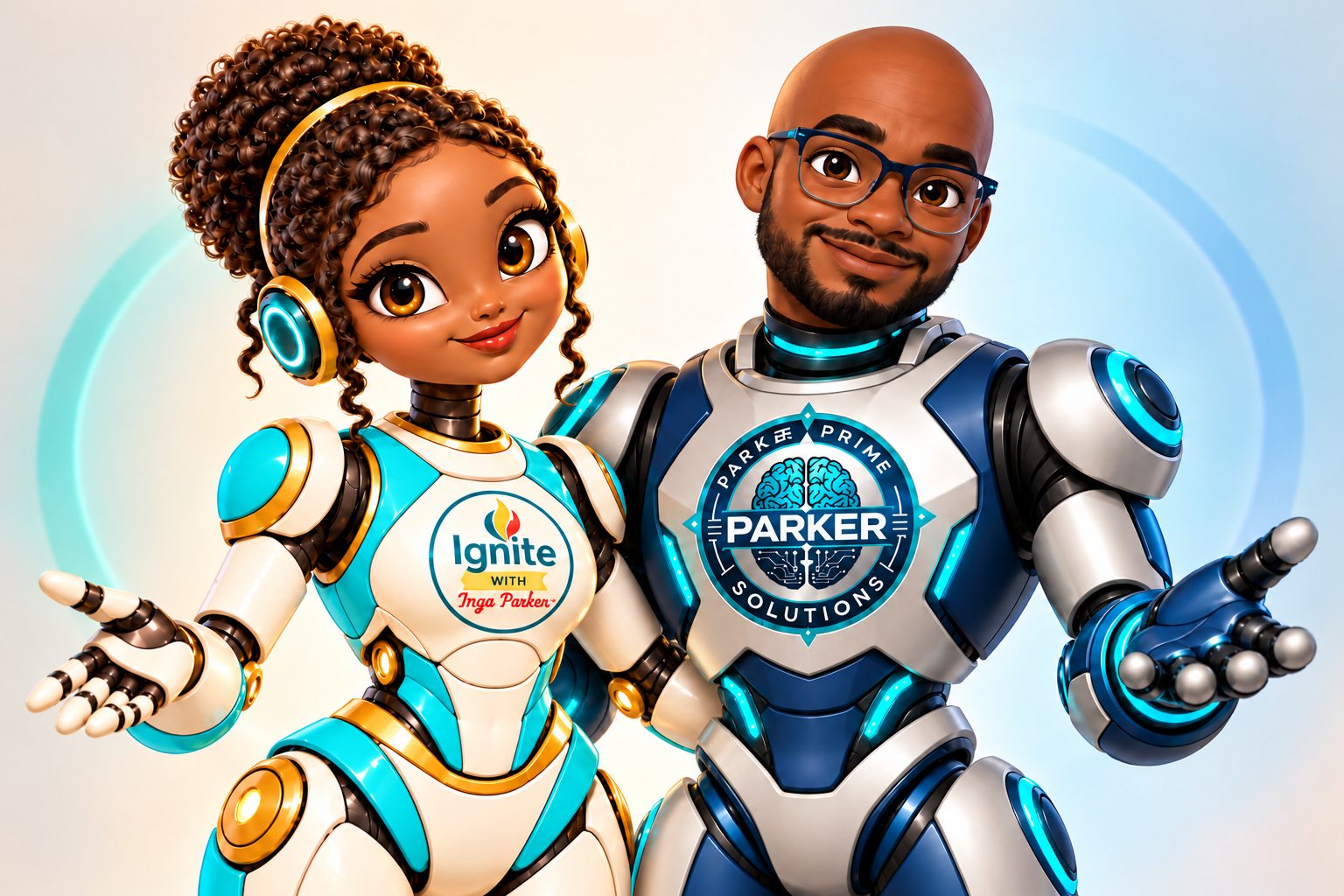 Ignite and Parker Prime Solutions robot characters