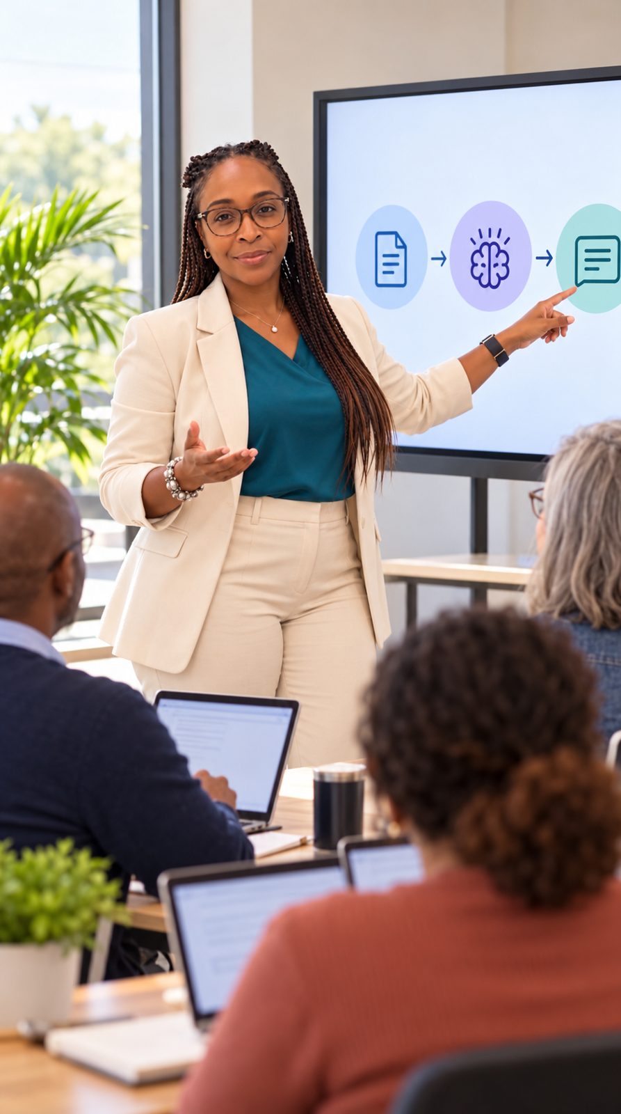Dr. Inga Parker leading a consulting and training session