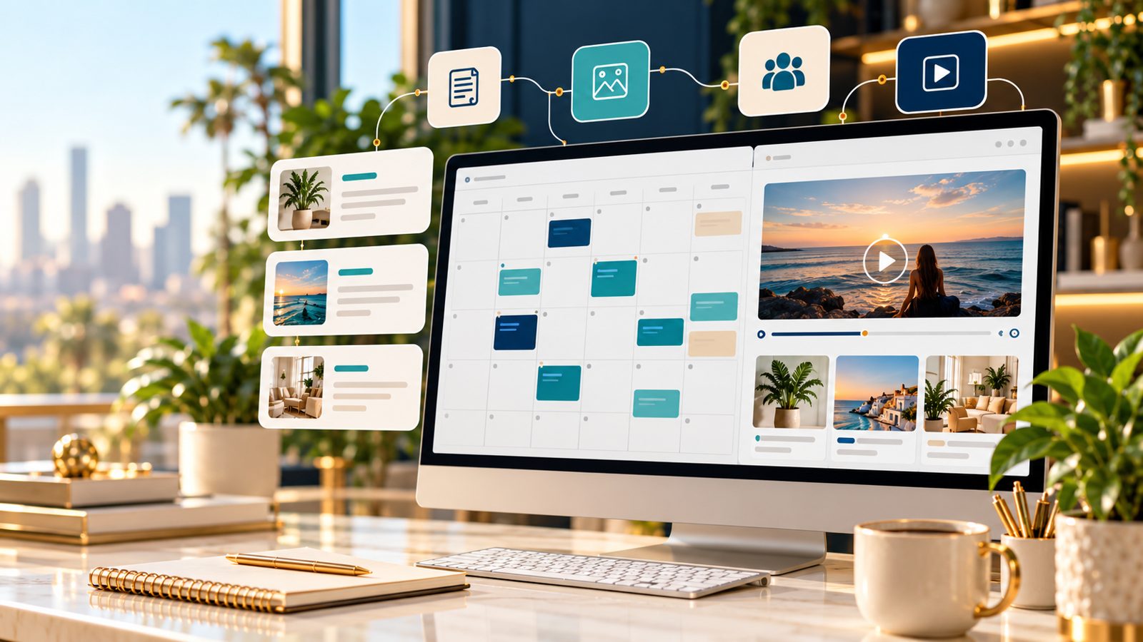 Website, marketing, and branding workspace