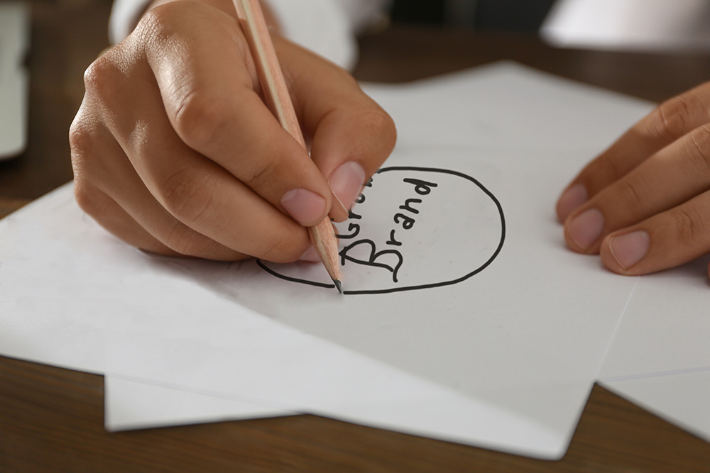Hand drawing a central idea for a mind map Hand drawing a central idea for a mind map