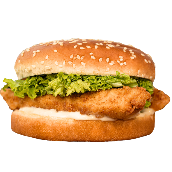 Chicken sandwich with iceberg lettuce and mayonnaise