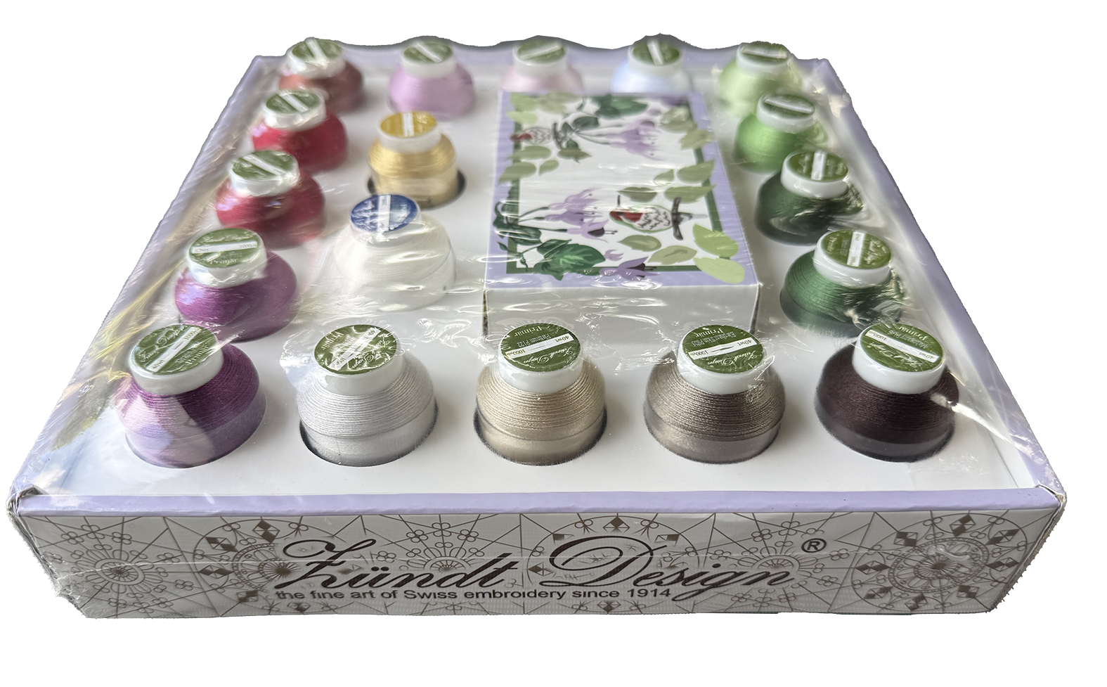 Zündt Design collection of colourful machine embroidery threads