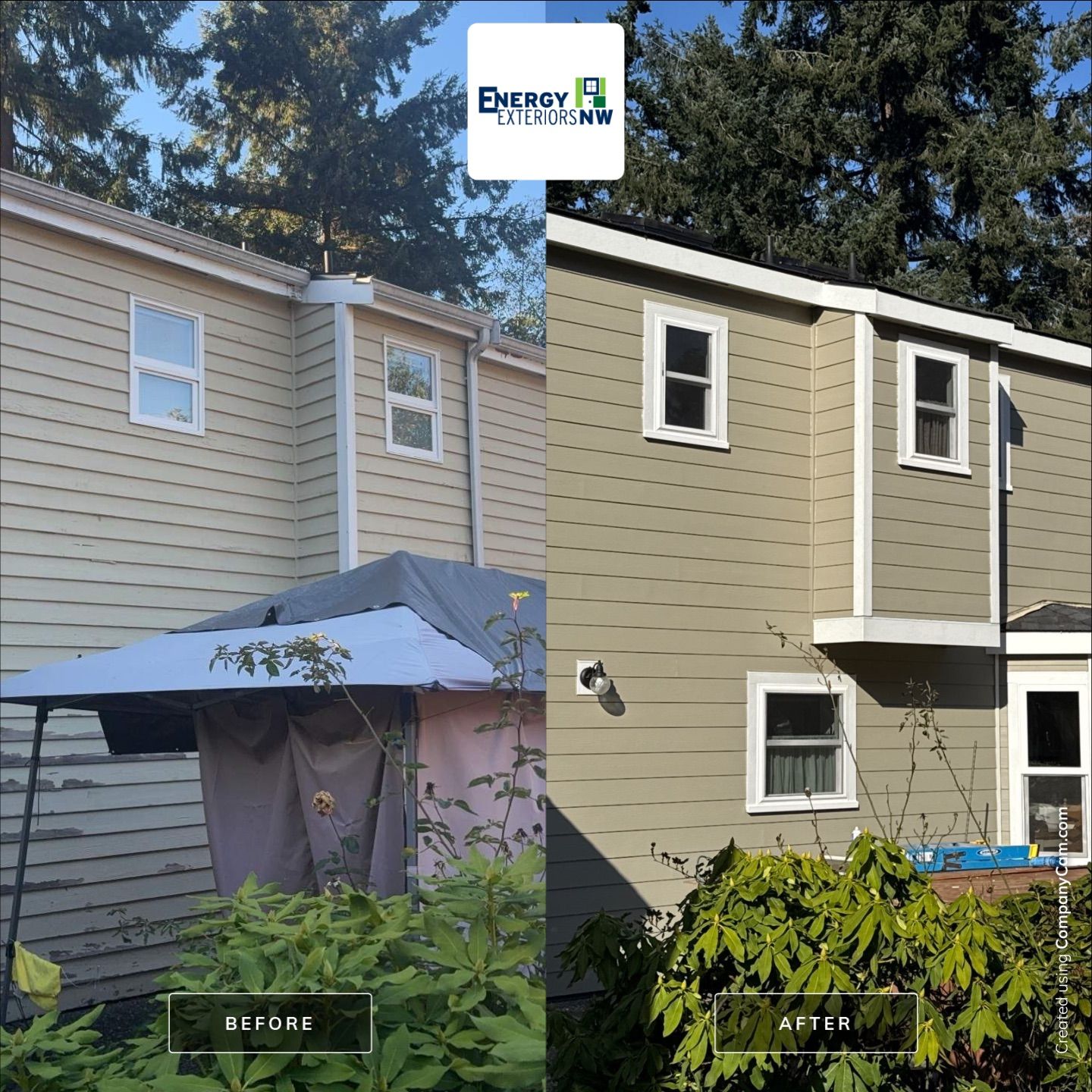 Energy Exteriors NW technician installing replacement windows