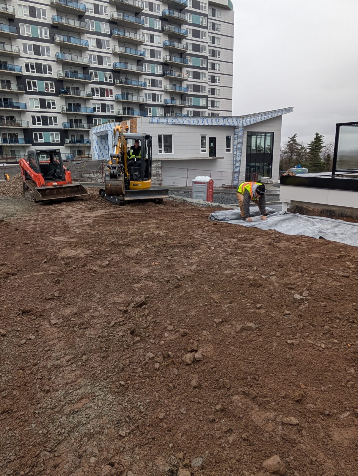 Excavation site preparation in Nova Scotia