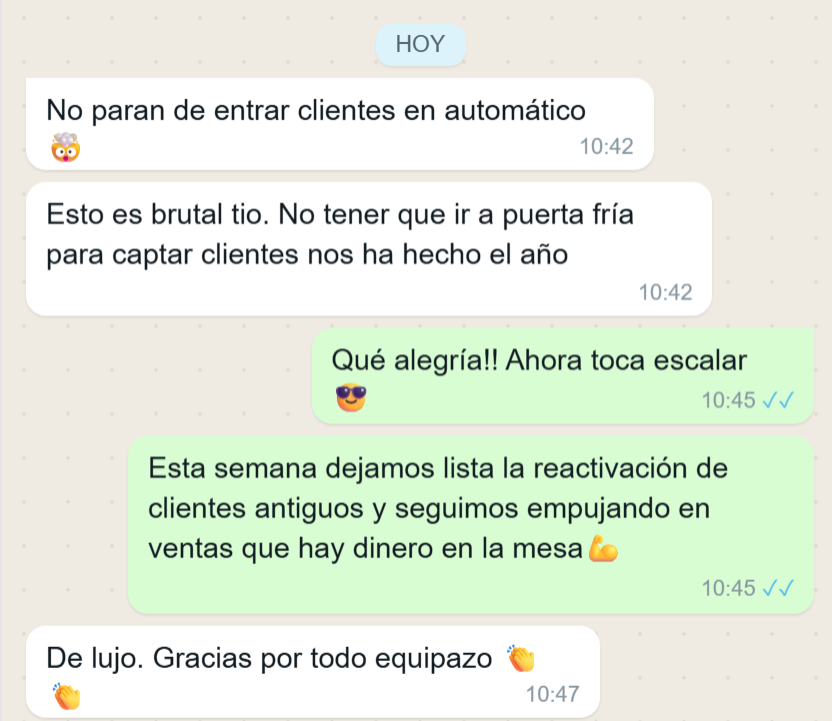 Testimonio real de un cliente