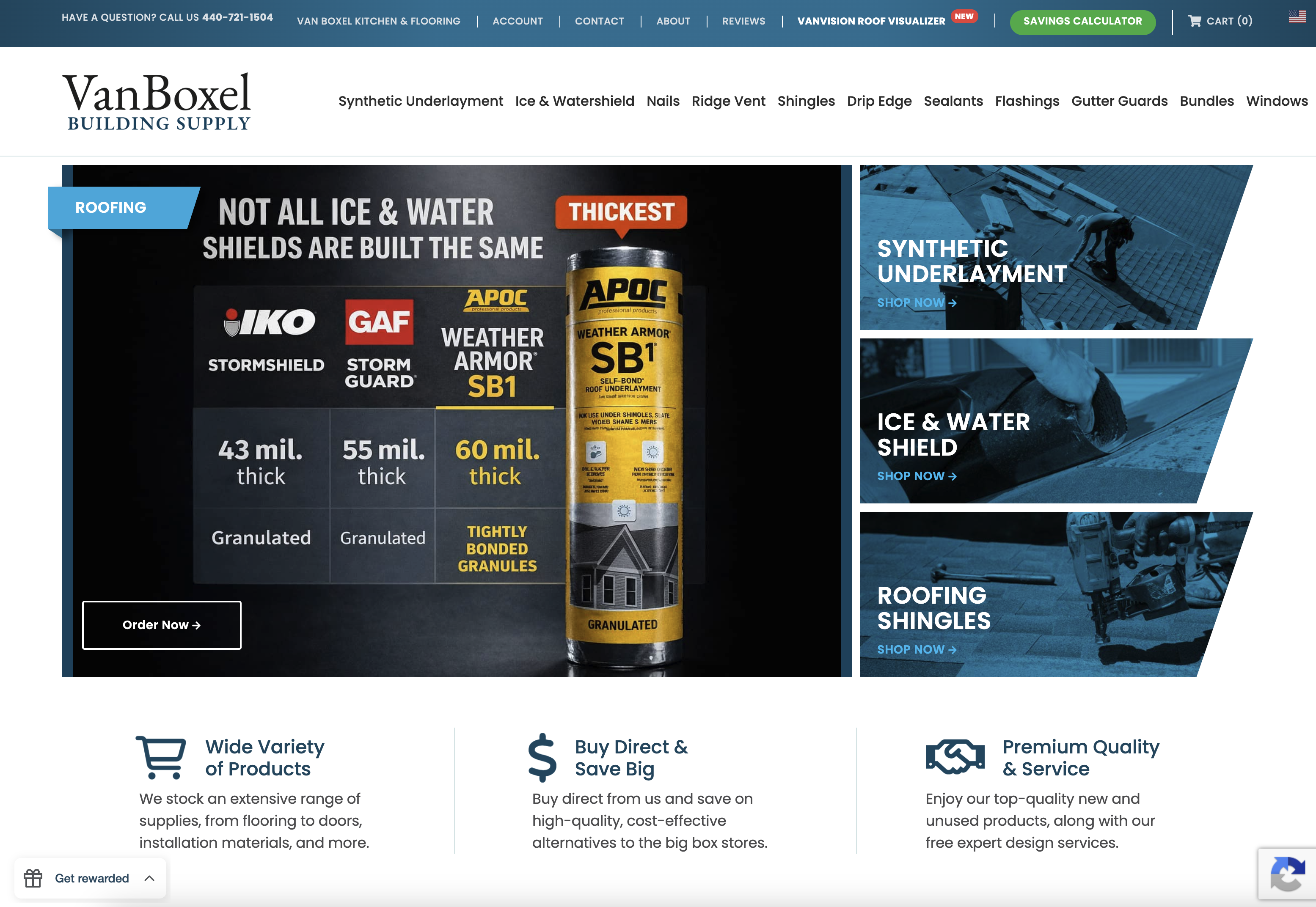VanBoxel Supply website