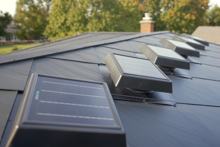 4 Seasons solar powered vent on a roof