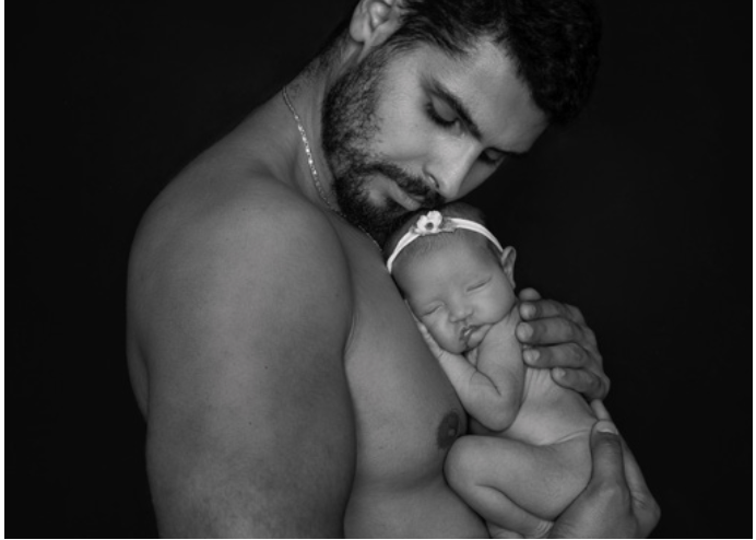 Newborn with dad