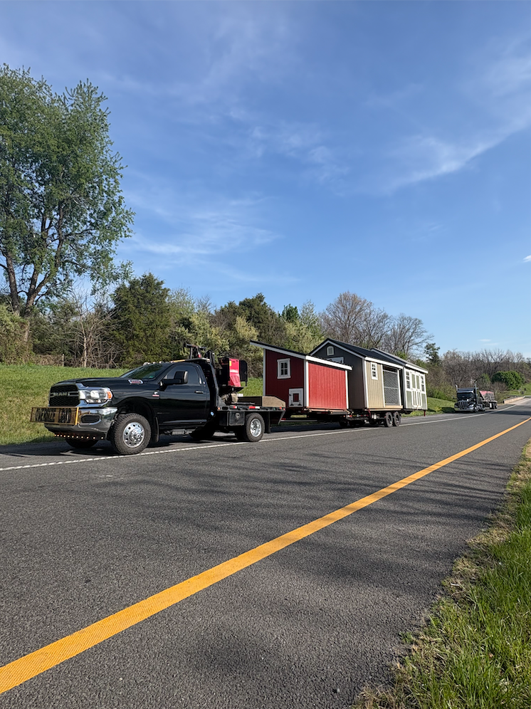 Integrity Transport moving a large shed