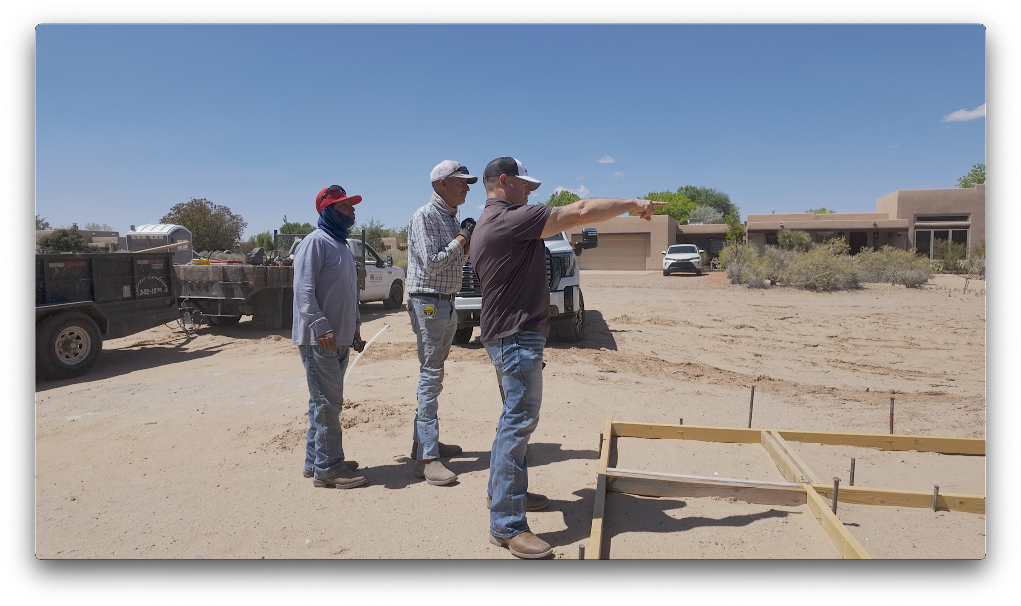 Laying out forms on a residential lot