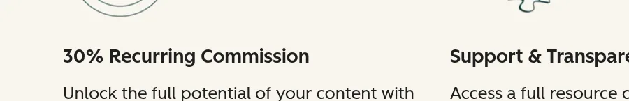 HubSpot affiliate page: 30% monthly recurring commission for up to one year and a 180-day cookie window