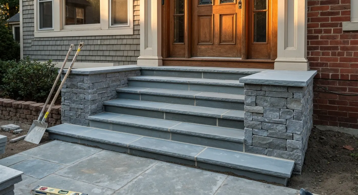 Stone entry steps