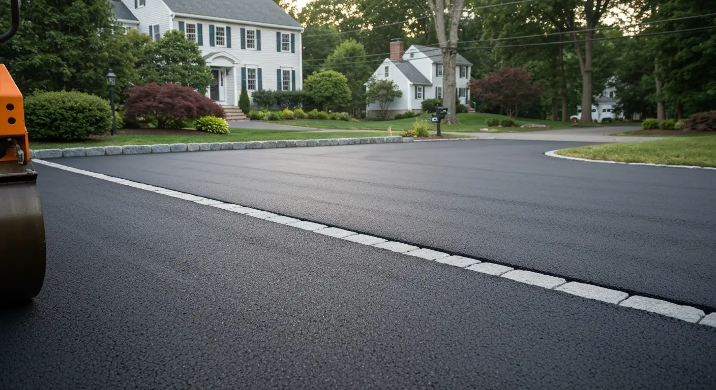 Asphalt driveway installation
