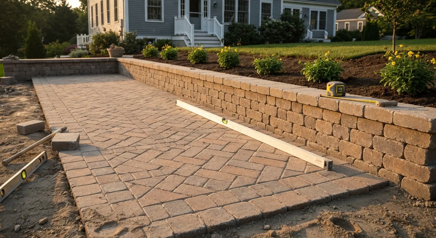 Brick patio and walkway