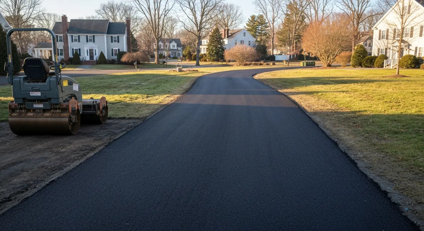 Driveway paving asphalt