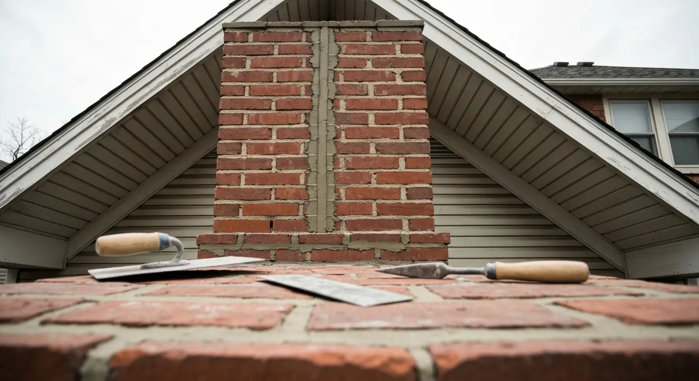 Brick chimney repair