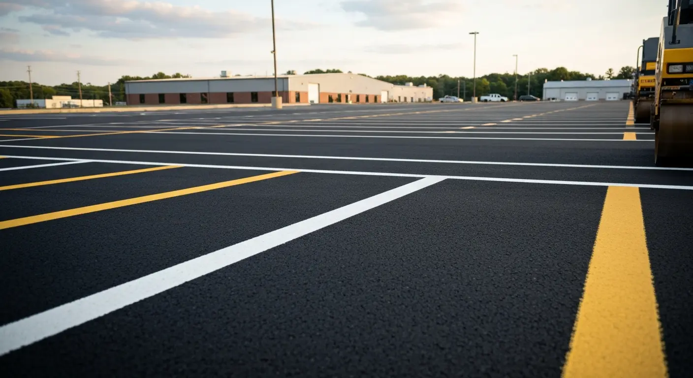 Commercial parking lot paving