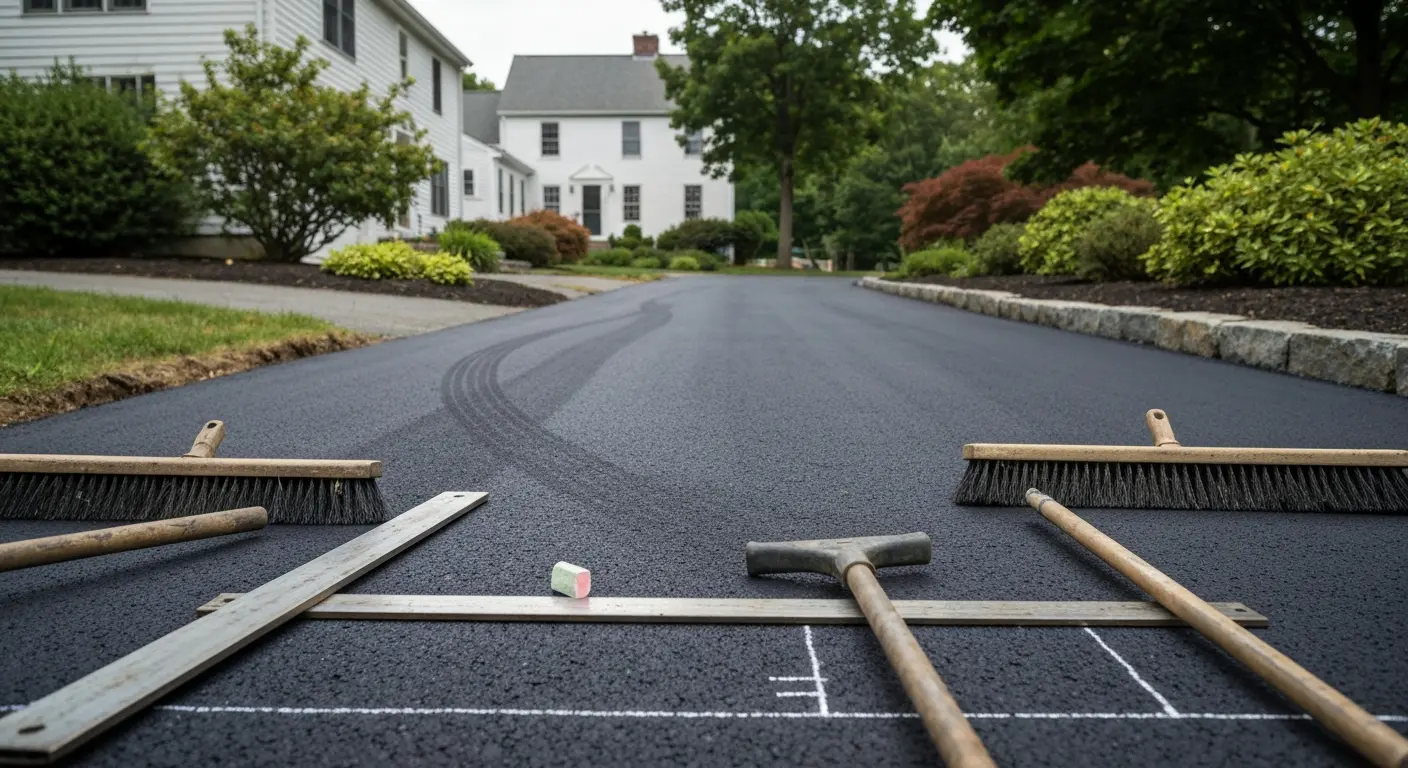 Asphalt driveway paving