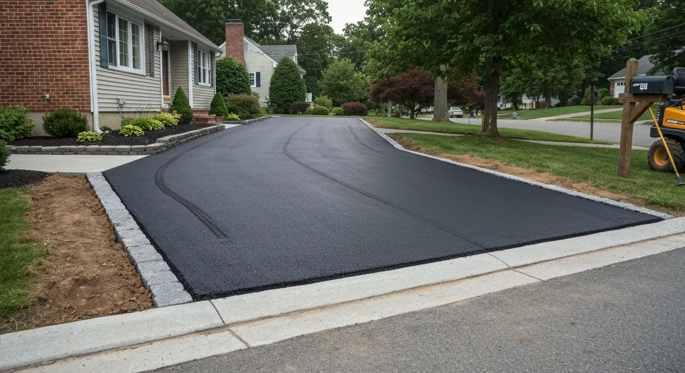 Residential driveway installation
