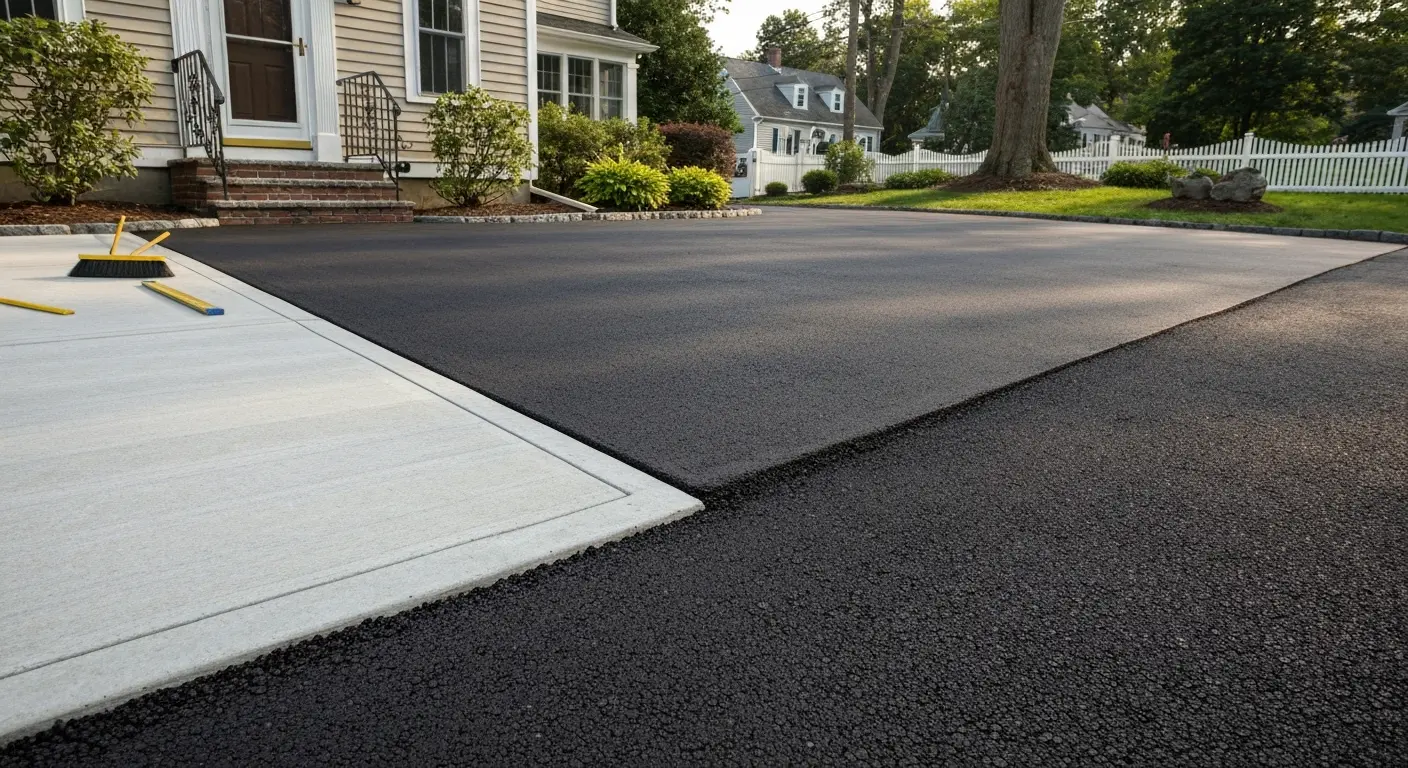 Paved driveway and concrete work
