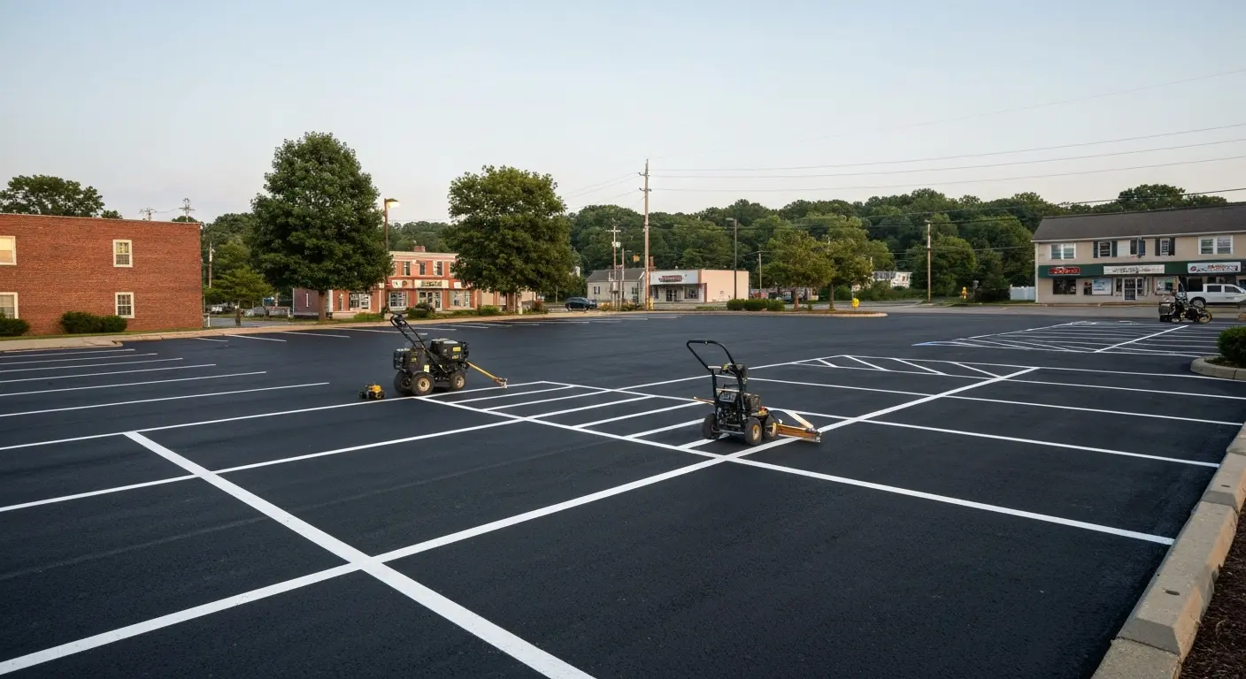 Commercial parking lot asphalt