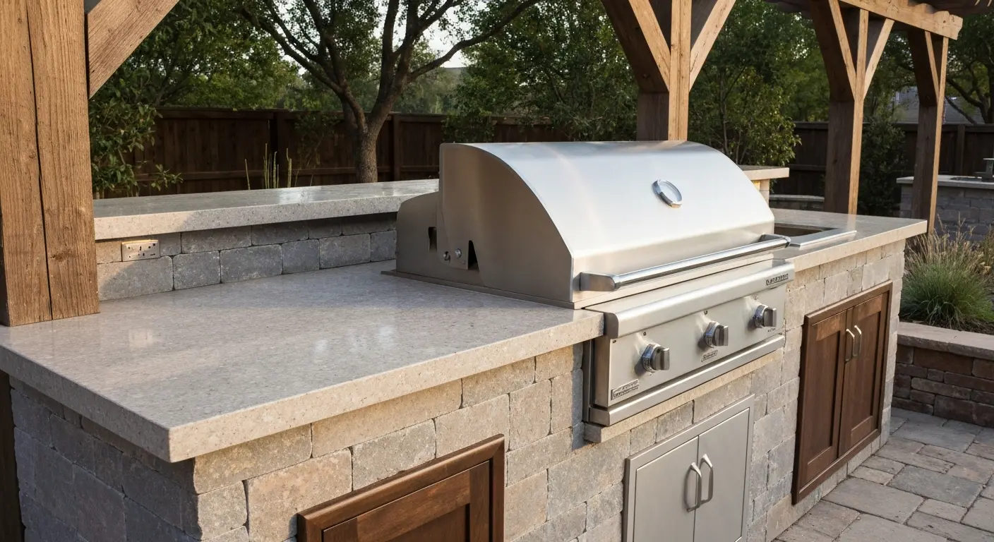 Outdoor kitchen installation