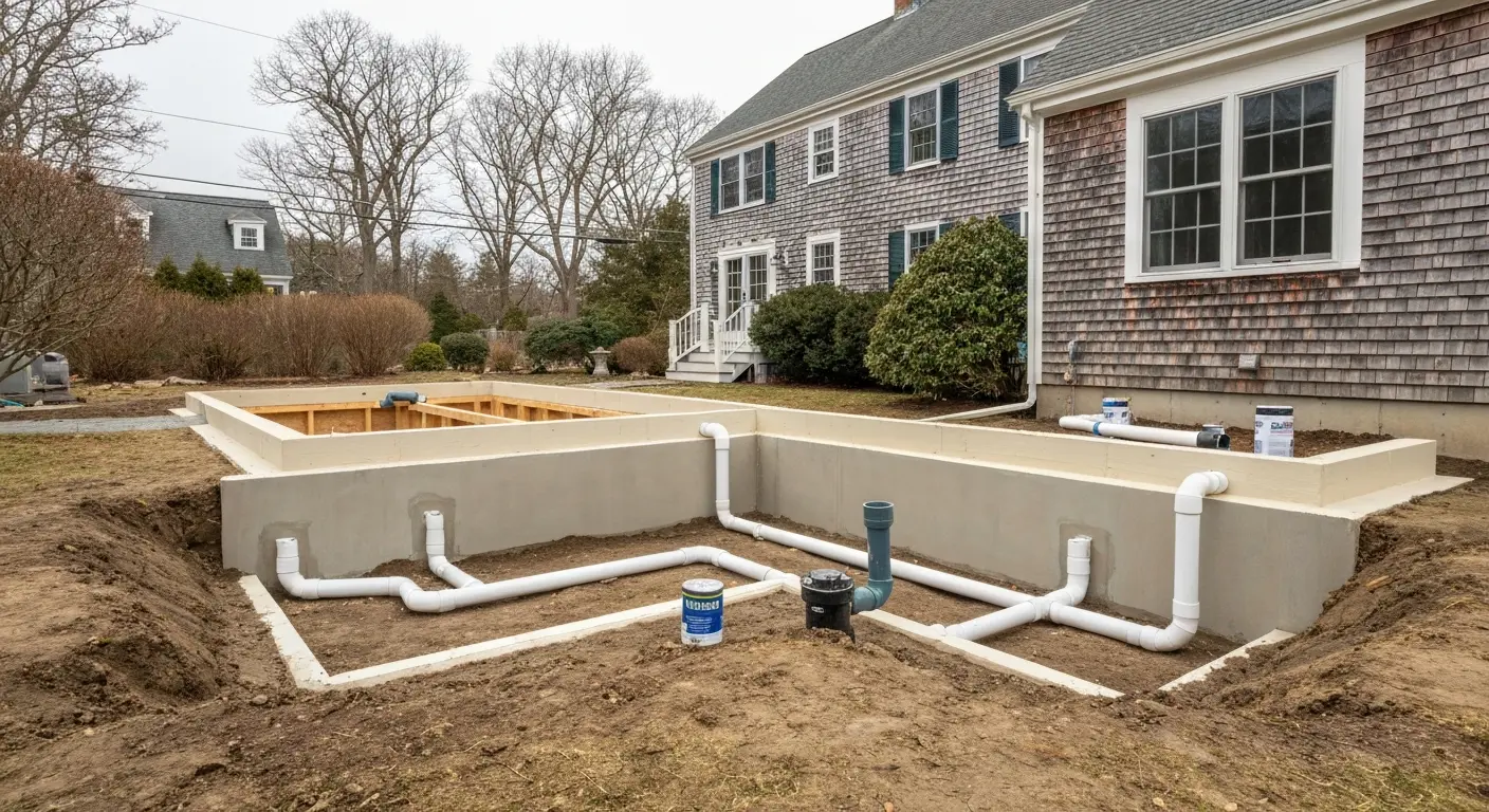 Foundation waterproofing work