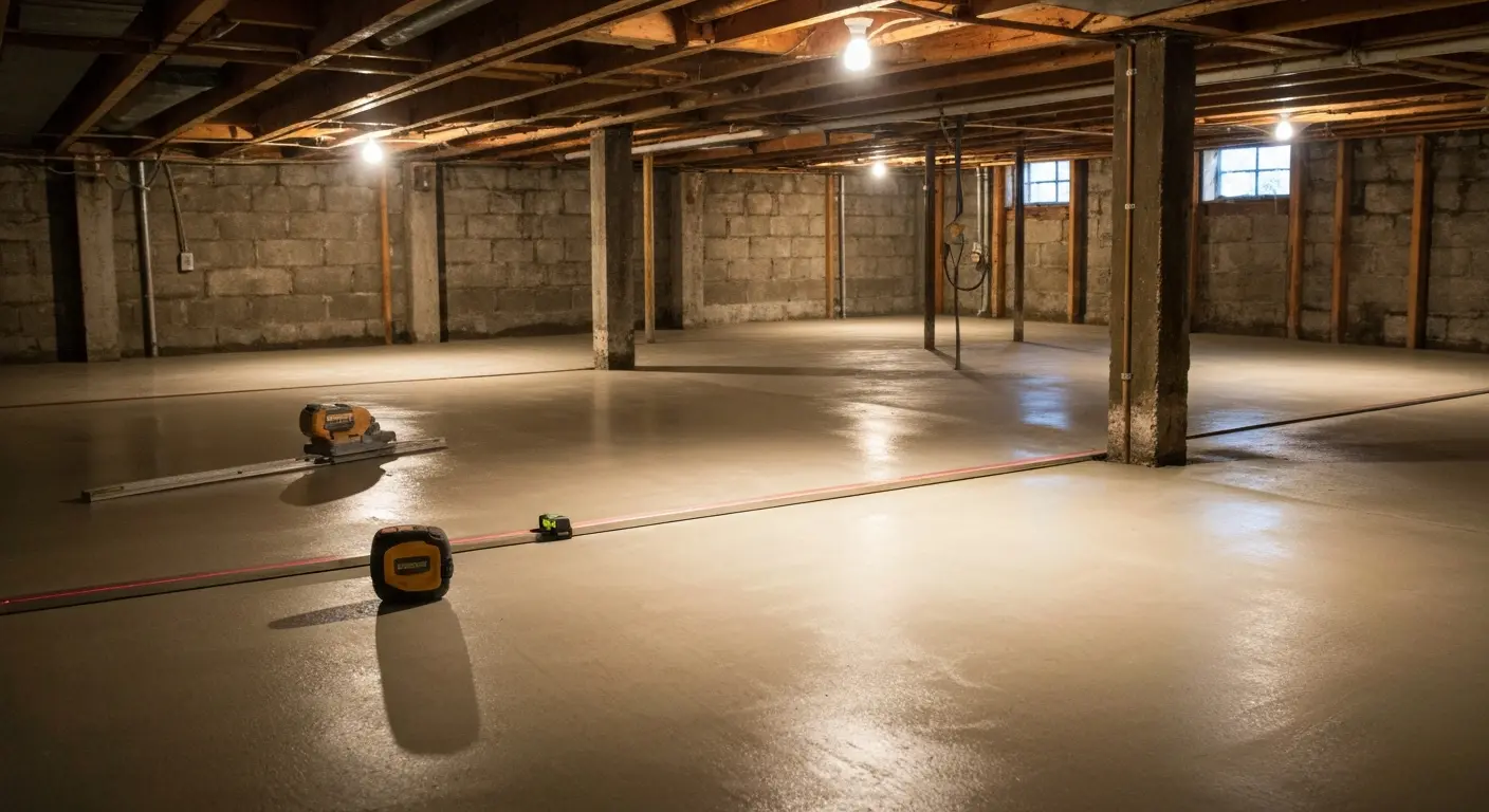 Concrete foundation slab repair and leveling