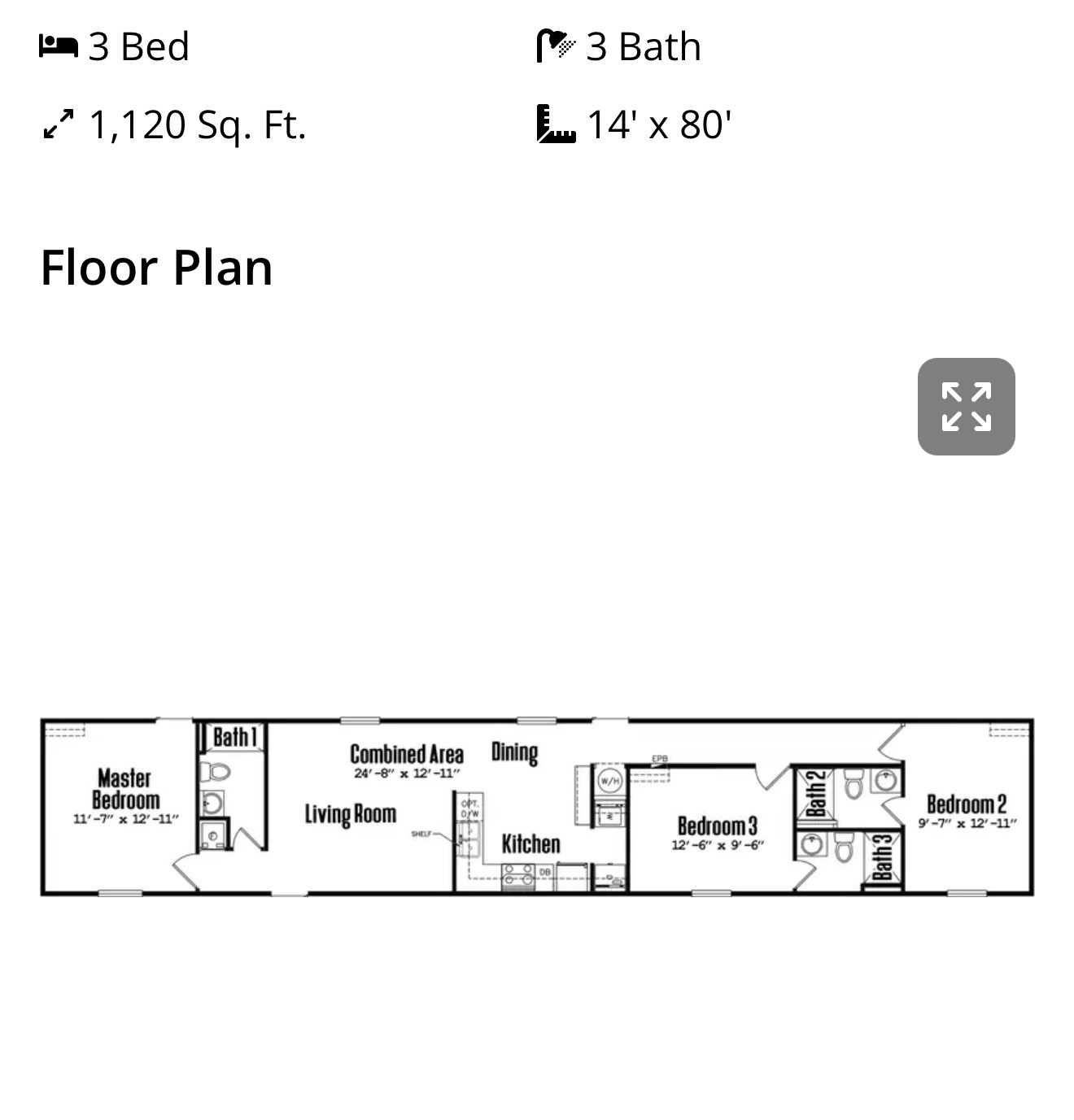The Oakridge — 3 bed 3 bath manufactured home in Texas