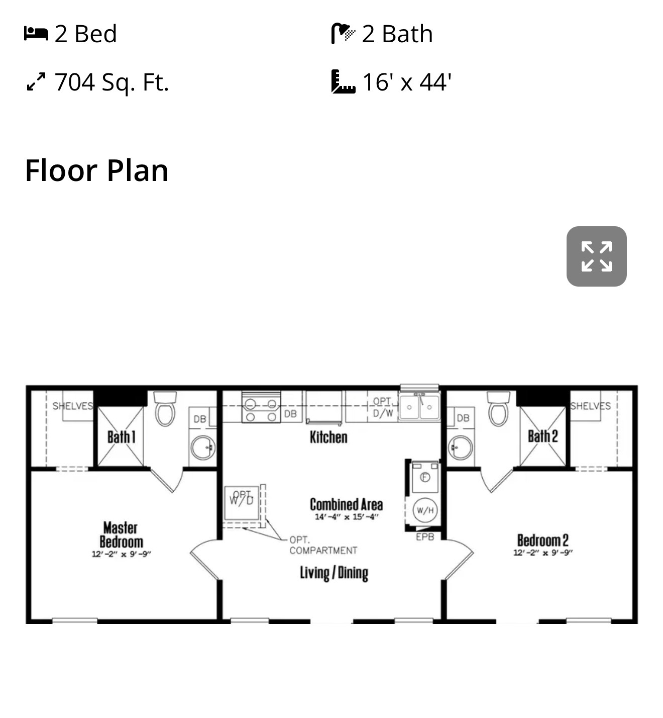 The Savannah — 2 bed 2 bath manufactured home in Texas