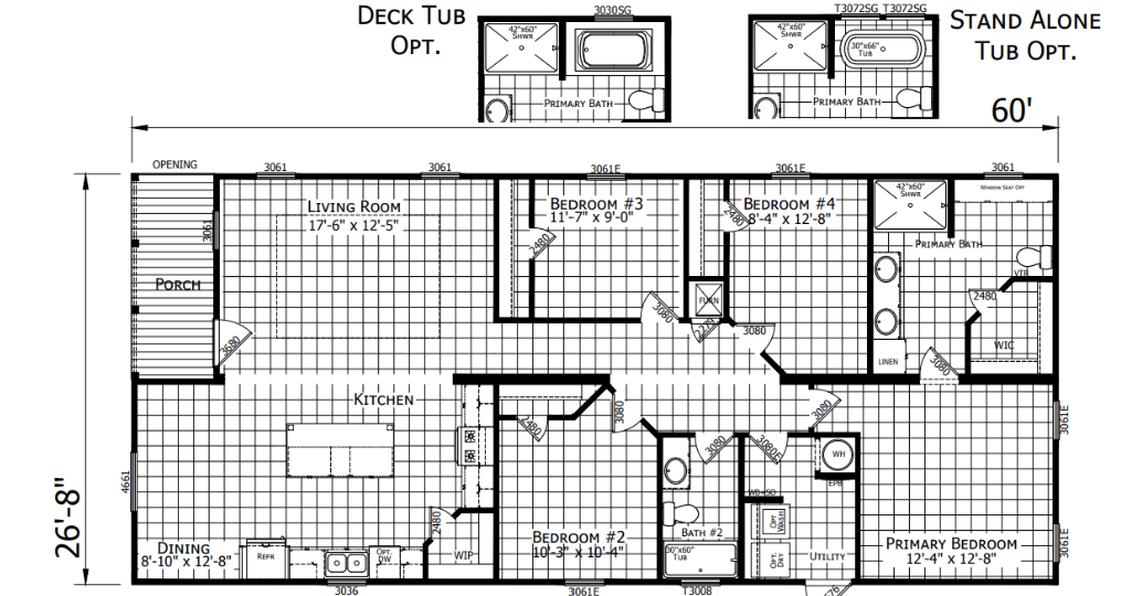 The Beagle — 4 bed 2 bath manufactured home in Texas