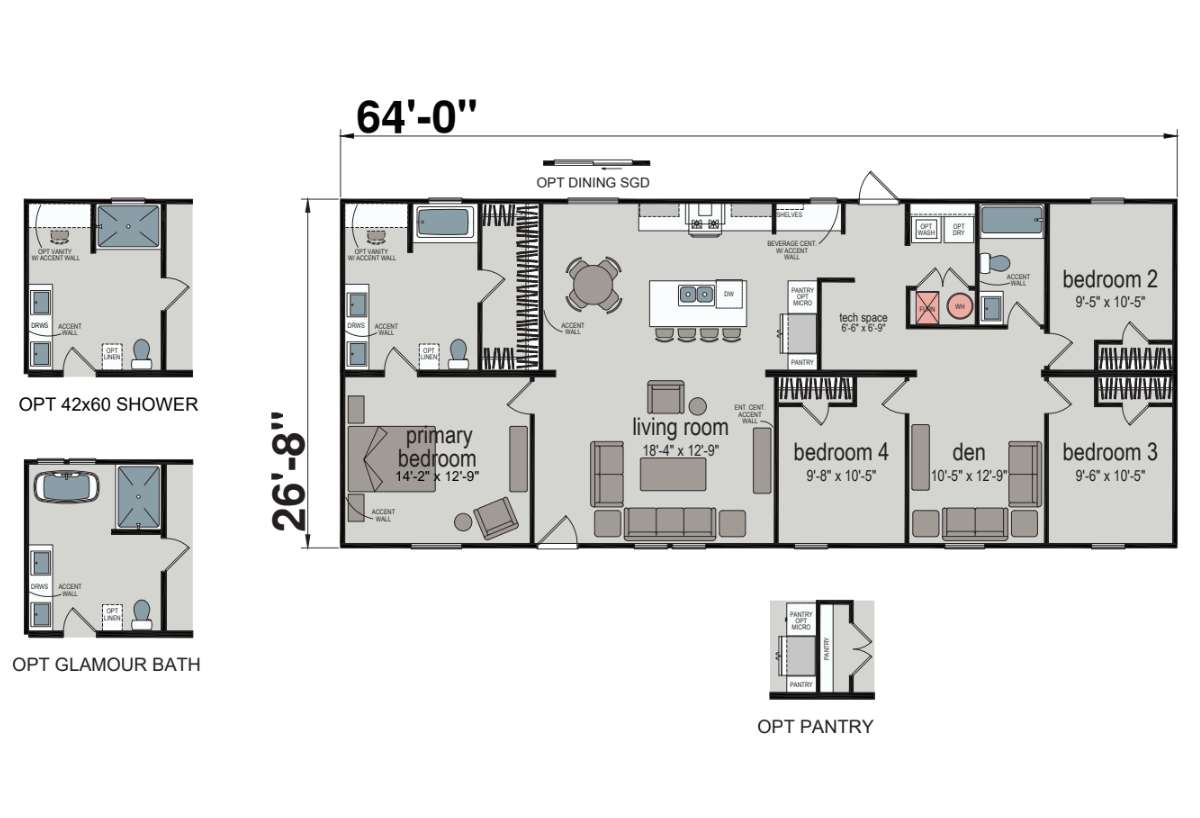 The Kamara — 4 bed 2 bath manufactured home in Texas