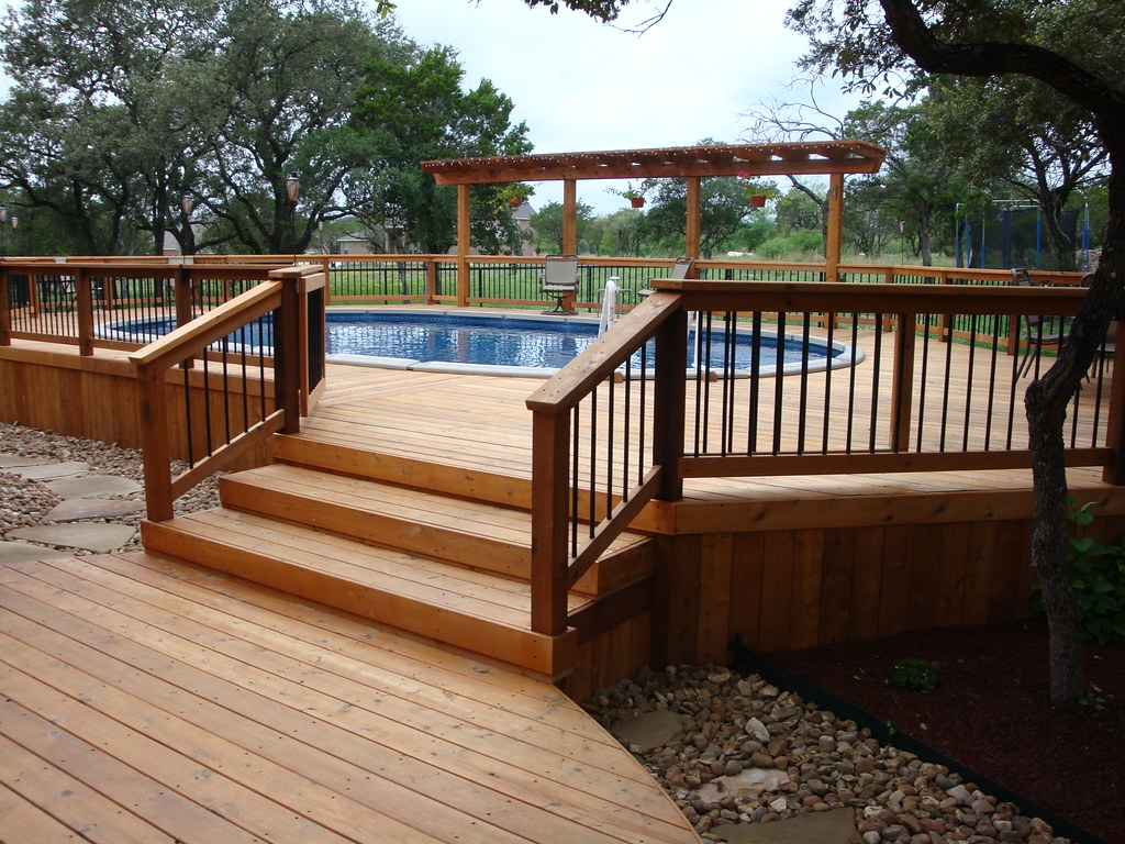 Wooden Pool Decks by DNR Projects Palestine Texas